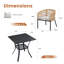 Ensemble bistro pour 2 personnes avec table carrée 27,6 po et 2 chaises en rotin avec coussins et coussins Gillette-131408099