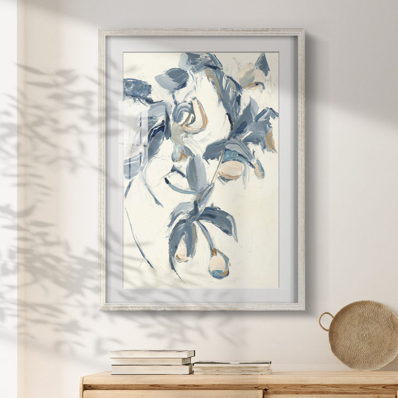 Abstrait rouge ocre III - toile tendue avec châssis, H 28,5 po x l 20,5 po, Blanc