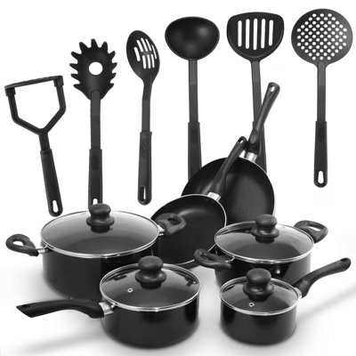 Daigle 16 - Piece Non-Stick Aluminum Cookware Set