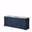 Meuble-lavabo double 84 po x 22 po profondeur, comptoir en quartz blanc-46124953-46124966