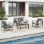 4 - Person Garden Lounge Set with Cushions-653834640