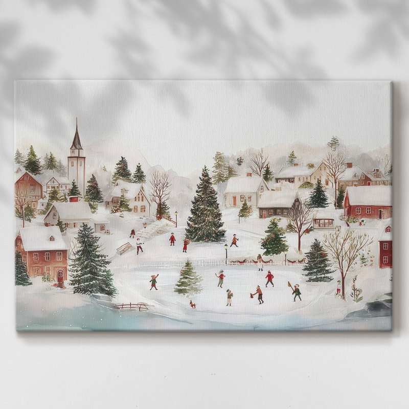 Snowige Manger Square - Toile tendue avec châssis de qualité supérieure, H 18 po x l 12 po