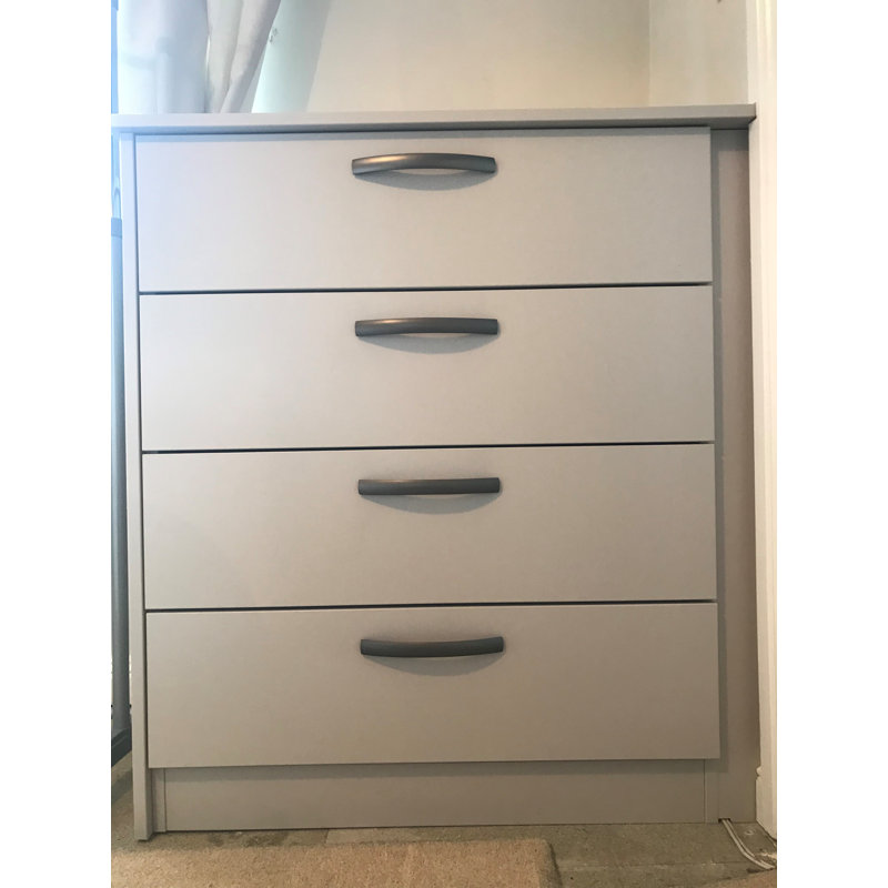 Jaber 90cm W 4 - Drawer Chest of Drawers, White