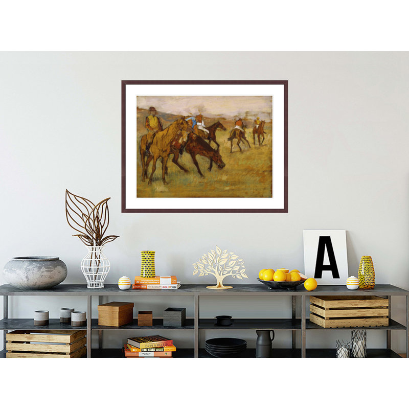 «Avant la course» par Edgar Degas, impression giclée sur cadre, H 32,98 po x l 41,5 po