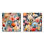 Hembree - Ensemble de 2 reproductions d'art mural en métal abstrait Botanicals-102678447