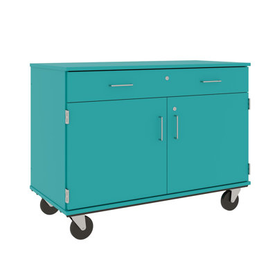 Mobile 2 Compartment Manufactured Wood Classroom Cabinet