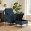Upholstered Armchair with Footstool-1354990036