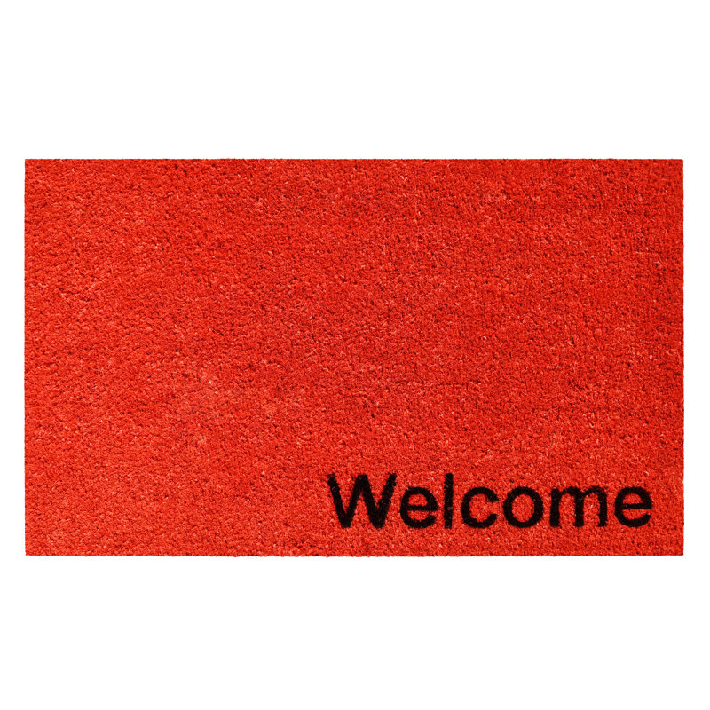 Kasper Non-Slip Indoor Doormat, Red, 17" W x 29" L