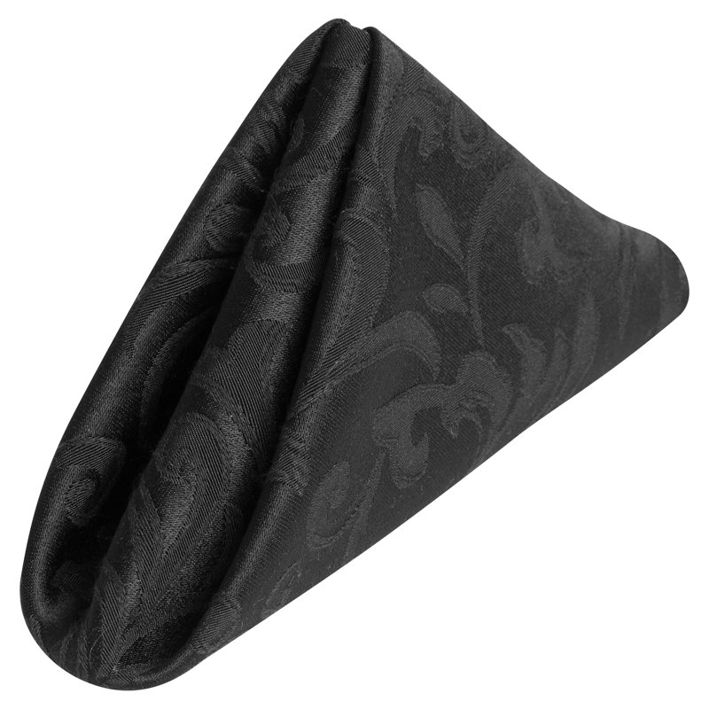 Ensemble de serviettes 12 pièces, Noir, 20" W x 20" L