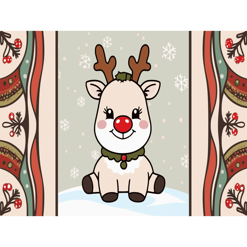 Tapis vacances de Noël The Holiday Aisle®, Rectangulaire 2 pi x 3 pi
