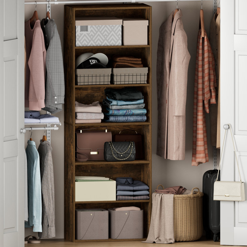 Rangement pour garde-robe Traven, Bois de pin ambré