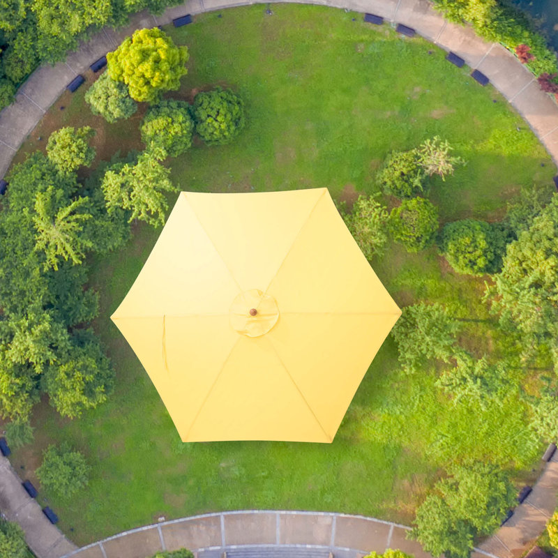  Auvent de remplacement pour parasol 9 pieds avec 6 parasols de table de marché