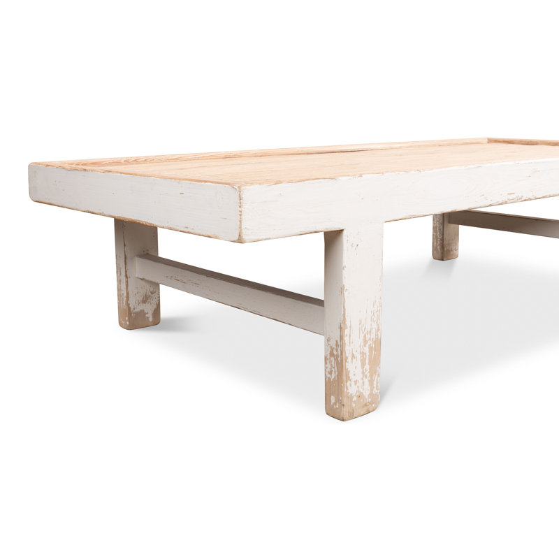 Solid Wood Coffee Table, Antique White