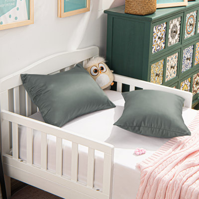 Toddler Pillowcases, Zippered Silk Satin 13x18 Pillowcases - NTBAY