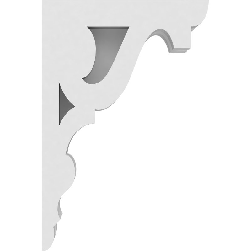 1 7/8"W X 4"D X 6"H Robin Architectural Grade PVC Corbel, 6" H x 4" W x 1.875" D