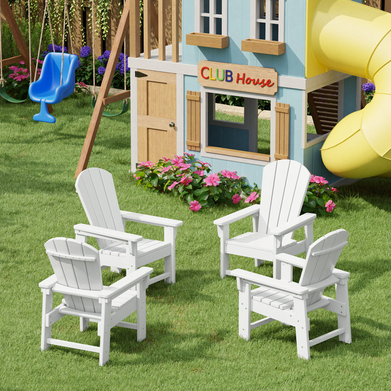 Laguna Kids Outdoor Poly Adirondack Chair ( Set Of 4), White