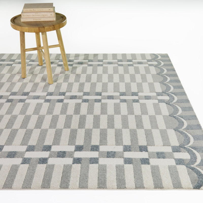 Tapis Rinehart Rust Geometric Boho à motif géométrique, Rust, 7 pi 10 po x 10 pi