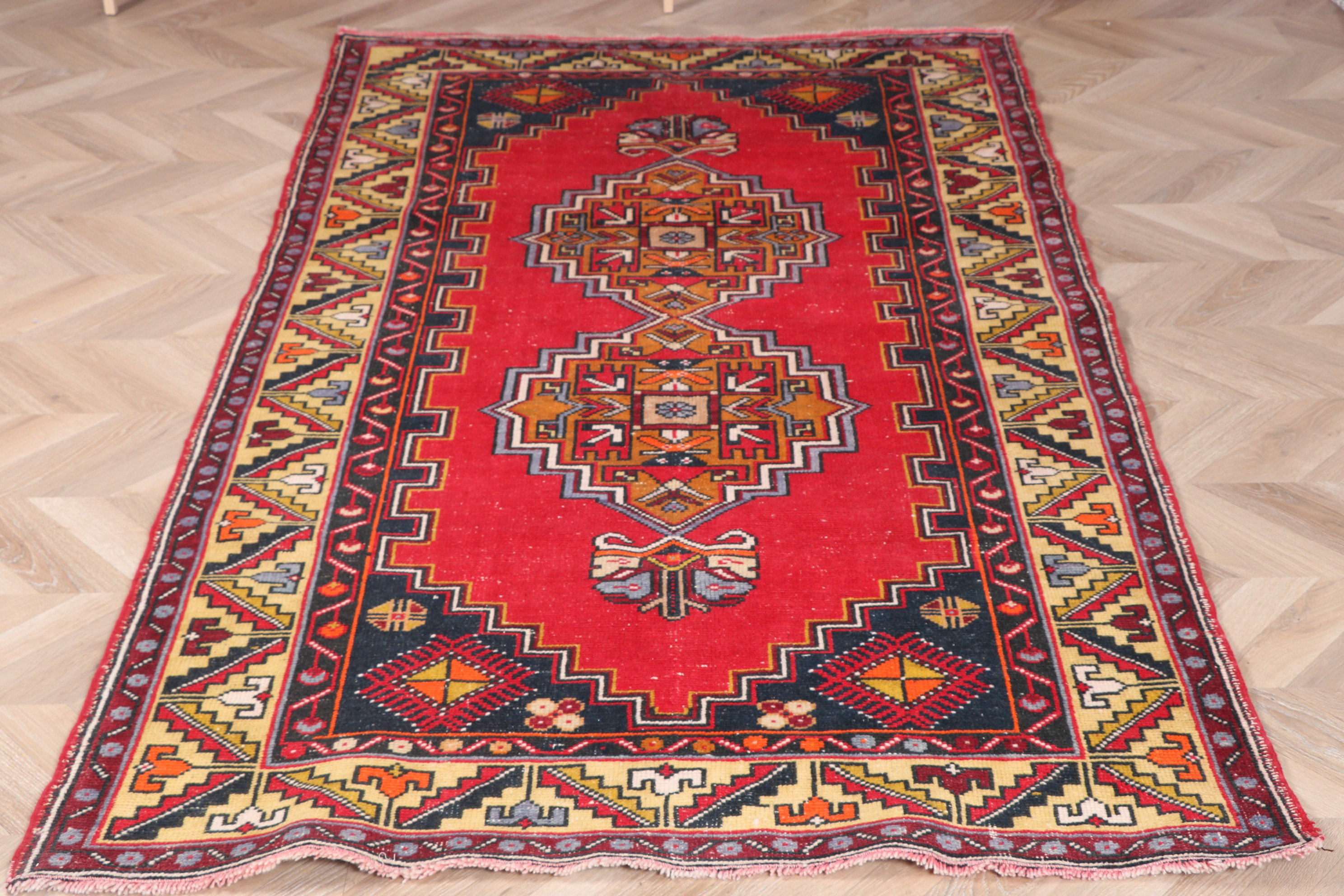 Bungalow Rose Classic Red Turkish Rug Designed to Enrich Your Bedroom ...
