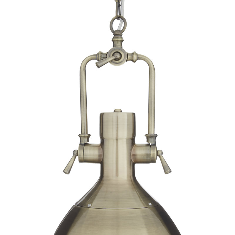 Addison 1 - Light Dome Pendant, Antique Brass