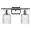 Éclairage pour salle de bain à intensité variable en métal à 2 lumières avec abat-jour en verre l 15 po Brysin-1085497928-1085497932