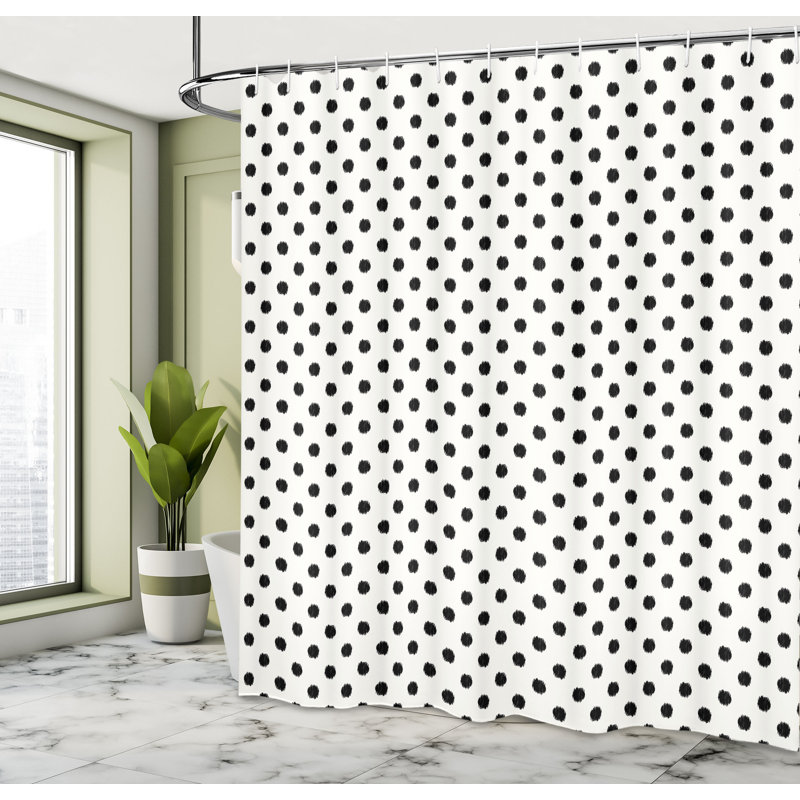 Shower Curtain with Hooks Included, 75"H x 69"W