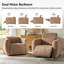 Fauteuil inclinable électrique Aegean Modern Chenille avec double moteur et accoudoirs couverts-1736203882