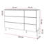 Aurora 138cm 6-Drawer Chest of Drawers