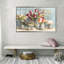 «Marche des Fleurs Blue Gold», reproduction de peinture acrylique sur toile-29609557-29609139