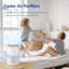 Purificateurs d'air pour chambre à coucher jusqu'à 588 pi², purificateur d'air de chambre à coucher 20Db pour petite pièce élimine les odeurs de fumée de poils d'animaux avec fonction aromathérapie (blanc)-122822073
