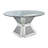 Round Glass Top Metal Base Dining Table