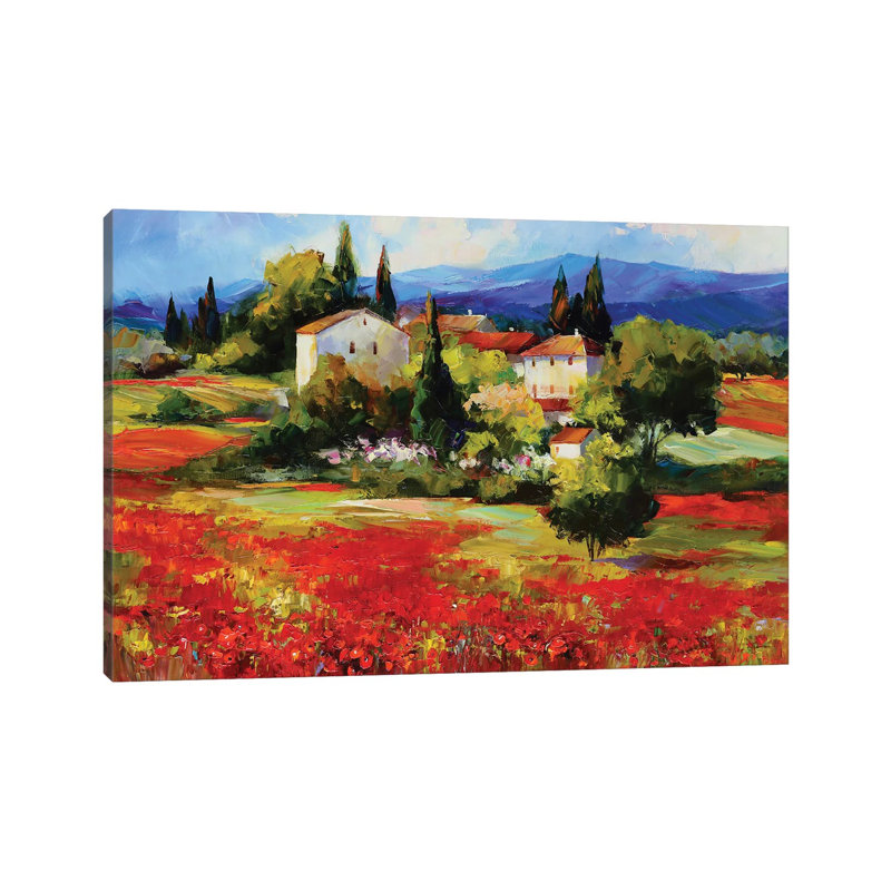 Flame 1 Piece Painting on Canvas, 45.72cm H x 66.04cm W x 1.91cm D, Wrapped Canvas