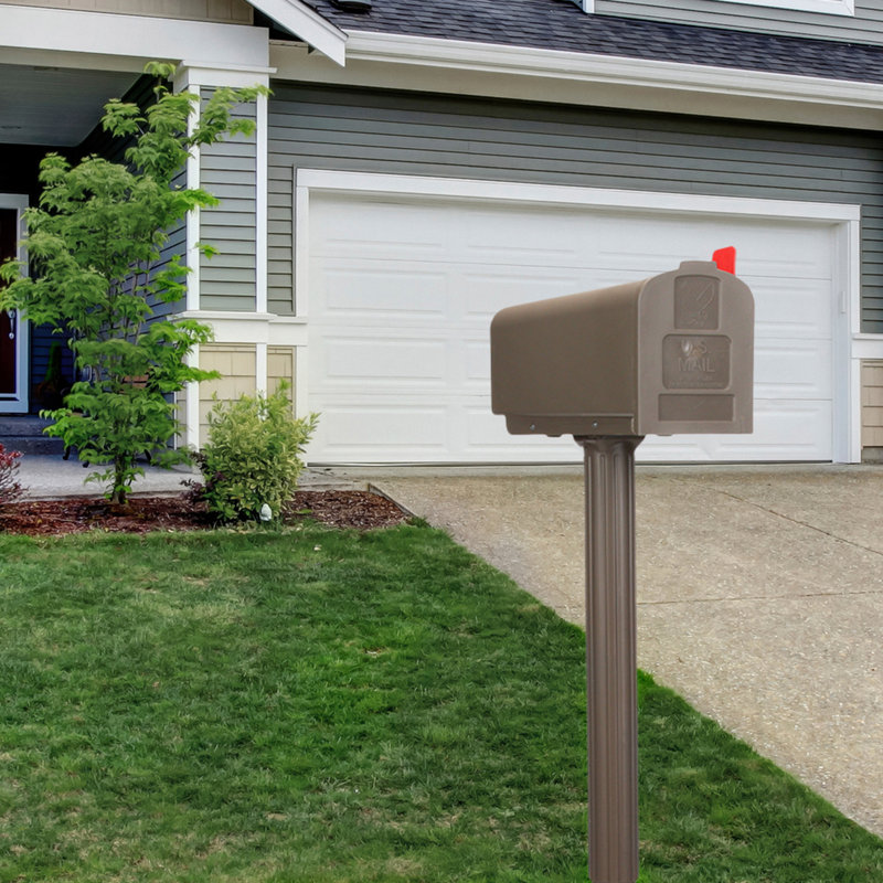 Newbury Plastic Post Mounted Mailbox