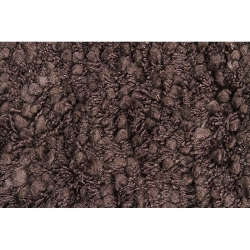 Tapis brun en laine à poils longs Eastwood, Rectangle 3 pi x 5 pi
