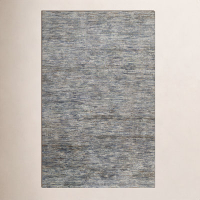 Cecily Blue Hand-Knotted Abstract Cotton Rug