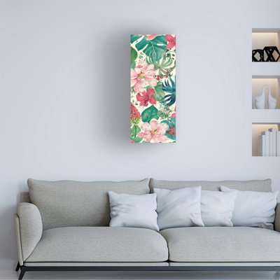 Bolog Danhui Nai Tropical Dream Bright On Cream III Teal And Gold Canvas Art