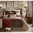 Jackson Blocks Red Modern & Contemporary Microsuede 7-Piece Cal King Comforter Set-1435614575-1435614560