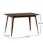 Table de salle à manger Mid-Century moderne en noyer avec base en bois massif