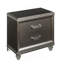Table de chevet 2 tiroirs champagne foncé