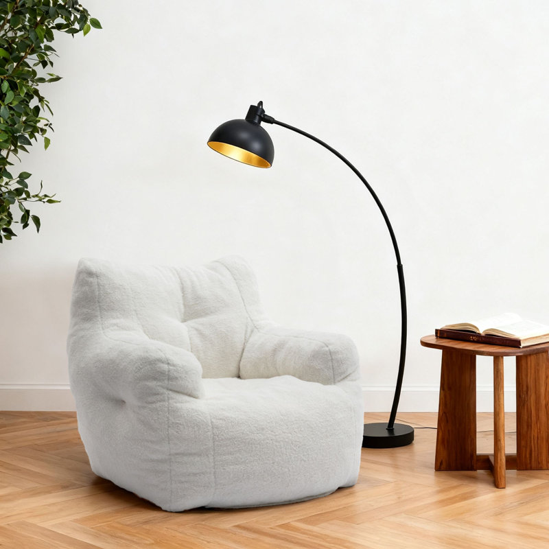 Fauteuil à billes Comfy, Ours en peluche ivoire