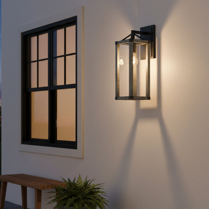 Flush Mounted Wall Sconce Clear Glass Finish