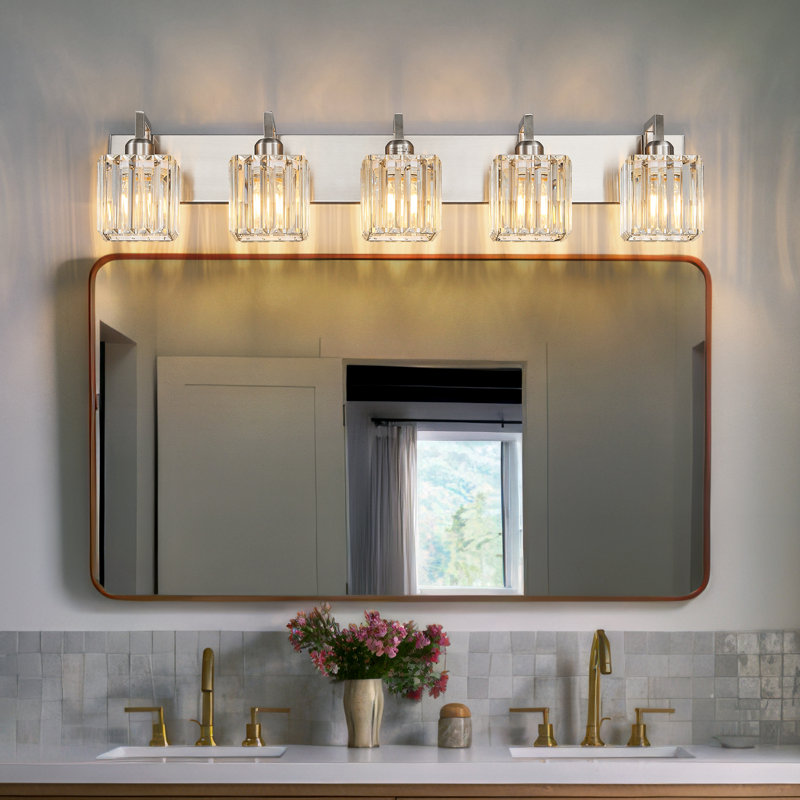 Kyneisha Vanity Light, 5 Lights, Sand Nickel