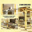 Pavillon de jardin extérieur à toit rigide, pavillon de barbecue en bois