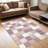 Blush Purple Plaid Pattern carpet-easy to clean, machine-washable, soft and comfortable; suitable for door mats, kitchens, living rooms, bedrooms, corridors, and laundry areas. Easy to clean, durable carpet for home decoration.-1787026581