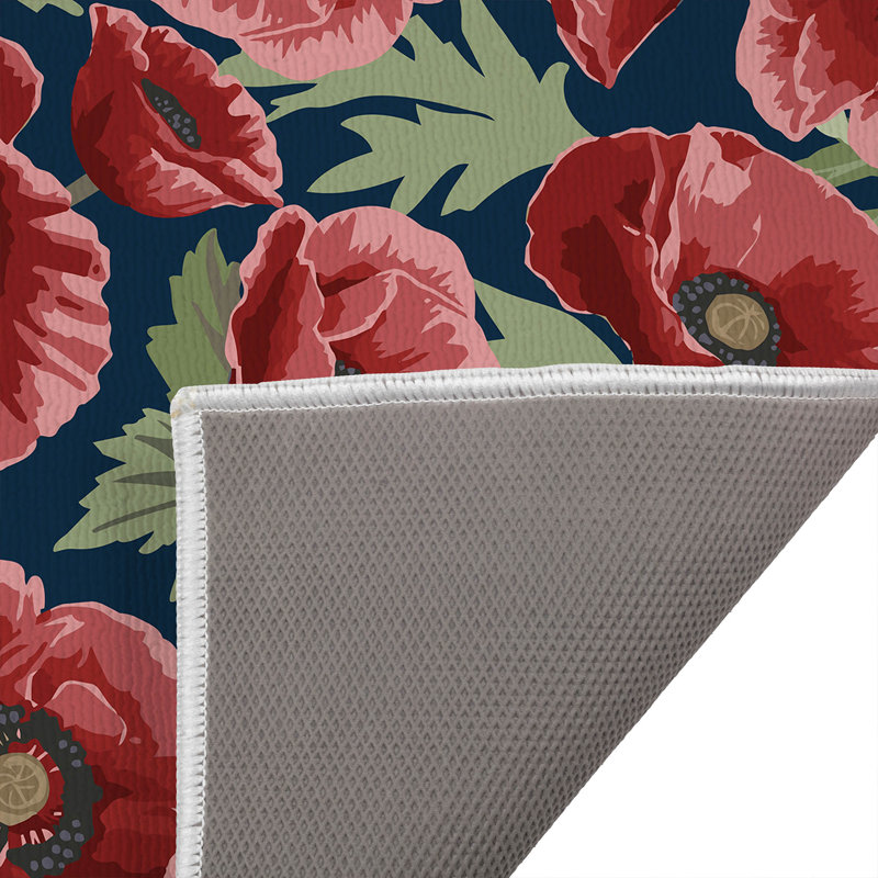 Tapis de bain Myah Poppie, Simple - L 24 po x l 17 po, Marine