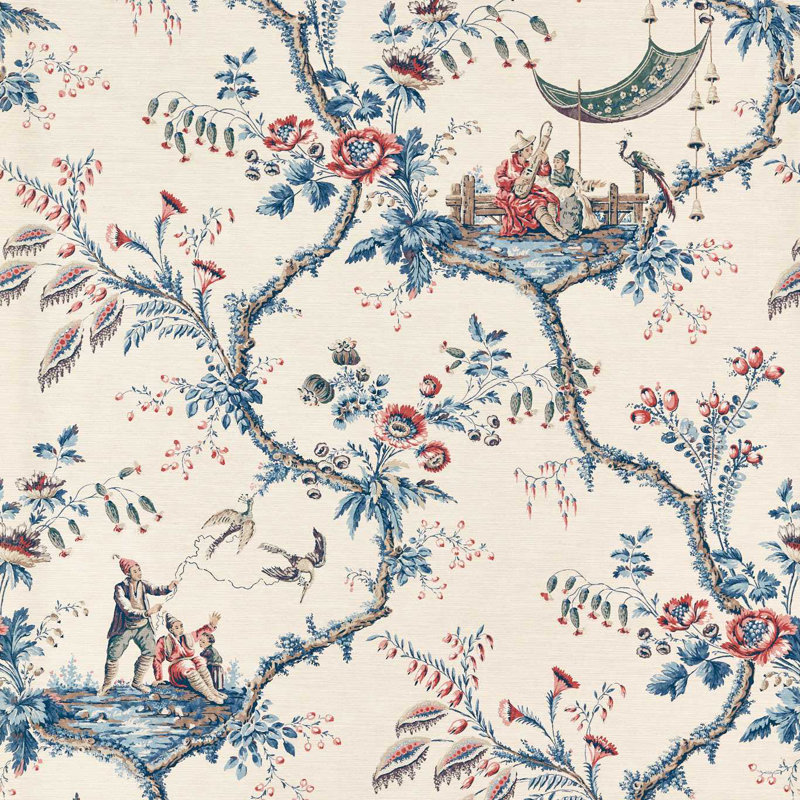 Emperors Musician Wallpaper, Indigo