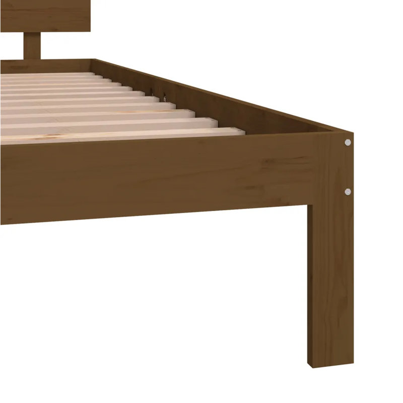 Bed Frame Solid Wood, natural, Small Double (4')