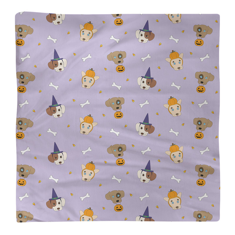 No Pattern Square Napkin, 10" x 10", Purple/Orange/Blue, Polyester