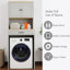 Armoire de rangement avec une tablette réglable et un faux tiroir pour la salle de lavage