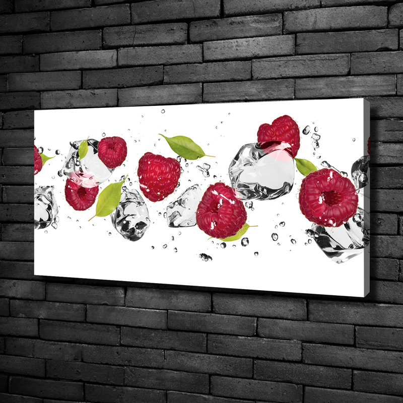 Raspberry And Water - Wrapped Canvas Print