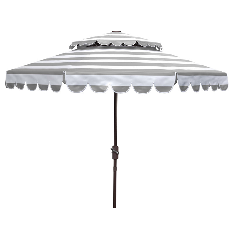Cali 101.2'' Beach Umbrella, Grey, Black